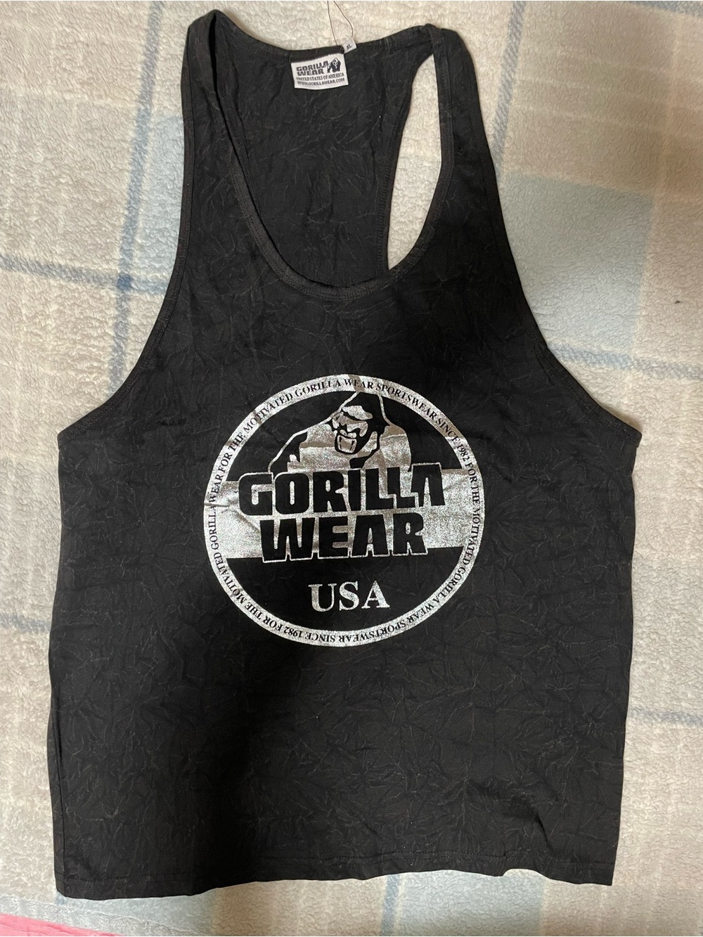USA Black Men's Gym Tank Top
